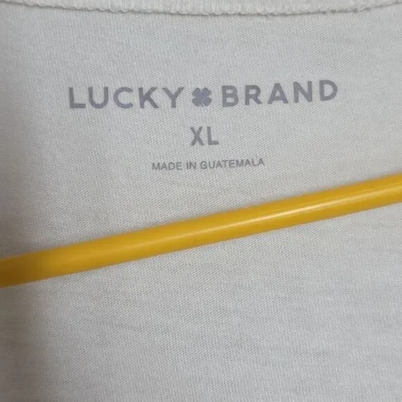 Lucky Brand Women's Butterfly Graphic T-Shirt sz XL NEW Casual Cozy Soft Nature - Picture 3 of 11